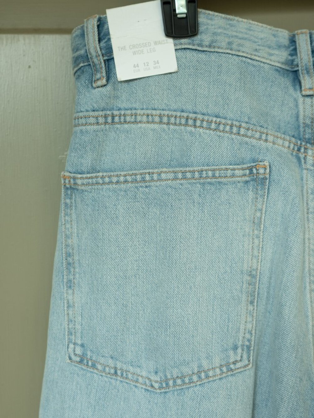Zara Cross Over Waist Jeans High Waist TRF Wide Leg Slouchy Indie Streetwear - Picture 9 of 13